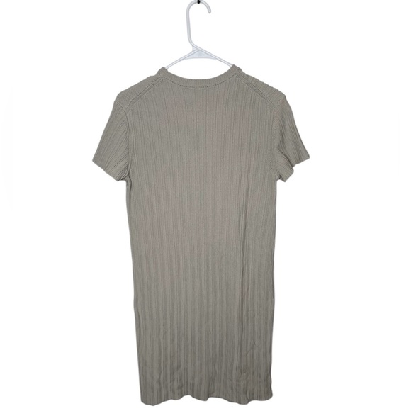 MM Lafleur The Hayden Dress in Sea Salt Size Medium Micro Knit Ribbed Cotton - Picture 4 of 7
